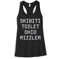 Skibiti Toilet Ohio Rizzler Funny Gen A Slang Women's Racerback Tank