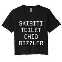 Skibiti Toilet Ohio Rizzler Funny Gen A Slang Women's Crop Top Tee