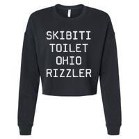 Skibiti Toilet Ohio Rizzler Funny Gen A Slang Cropped Pullover Crew