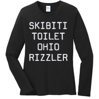 Skibiti Toilet Ohio Rizzler Funny Gen A Slang Ladies Long Sleeve Shirt