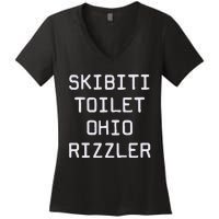 Skibiti Toilet Ohio Rizzler Funny Gen A Slang Women's V-Neck T-Shirt