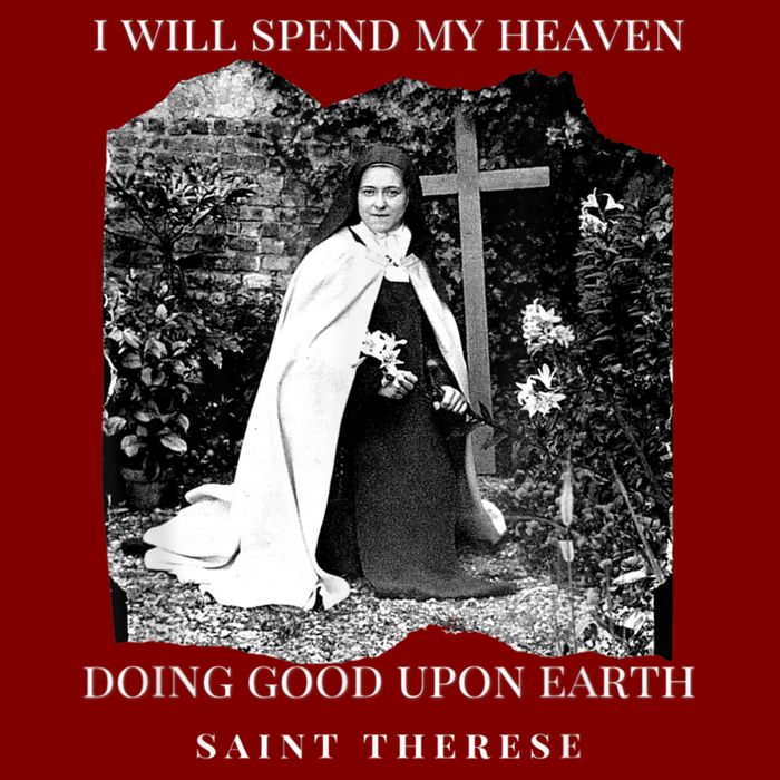 St Therese Of Lisieux Catholic Saint Quotes V-Neck T-Shirt