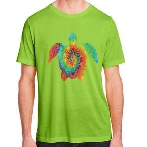 Sea Turtle Ocean Tie Dye Rainbow Hippie Costume Hippy Gift Adult ChromaSoft Performance T-Shirt