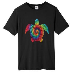 Sea Turtle Ocean Tie Dye Rainbow Hippie Costume Hippy Gift Tall Fusion ChromaSoft Performance T-Shirt