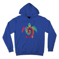 Sea Turtle Ocean Tie Dye Rainbow Hippie Costume Hippy Gift Hoodie