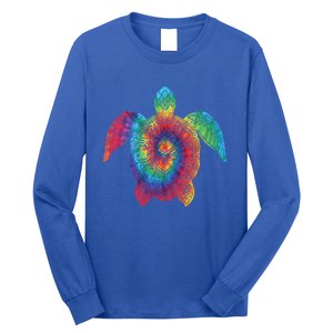 Sea Turtle Ocean Tie Dye Rainbow Hippie Costume Hippy Gift Long Sleeve Shirt