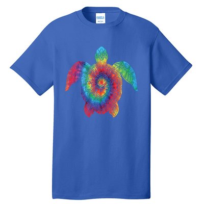 Sea Turtle Ocean Tie Dye Rainbow Hippie Costume Hippy Gift Tall T-Shirt