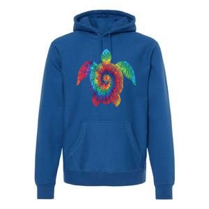 Sea Turtle Ocean Tie Dye Rainbow Hippie Costume Hippy Gift Premium Hoodie