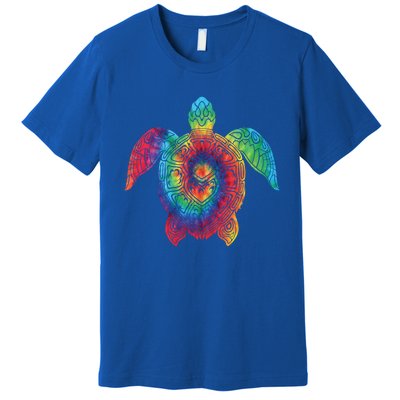 Sea Turtle Ocean Tie Dye Rainbow Hippie Costume Hippy Gift Premium T-Shirt