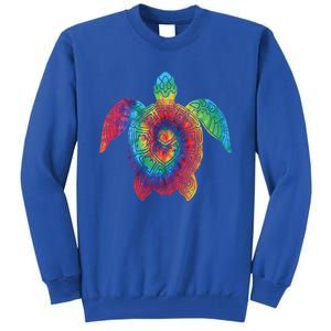 Sea Turtle Ocean Tie Dye Rainbow Hippie Costume Hippy Gift Tall Sweatshirt