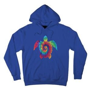 Sea Turtle Ocean Tie Dye Rainbow Hippie Costume Hippy Gift Tall Hoodie