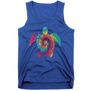 Sea Turtle Ocean Tie Dye Rainbow Hippie Costume Hippy Gift Tank Top