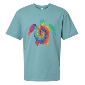 Sea Turtle Ocean Tie Dye Rainbow Hippie Costume Hippy Gift Sueded Cloud Jersey T-Shirt