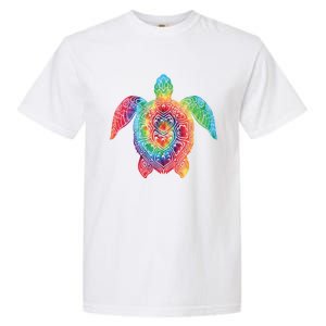 Sea Turtle Ocean Tie Dye Rainbow Hippie Costume Hippy Gift Garment-Dyed Heavyweight T-Shirt