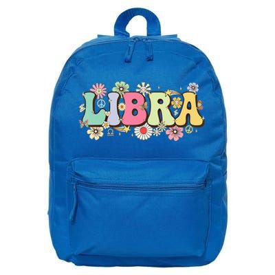 September To October Birthday Groovy Retro Libra Zodiac Sign Gift 16 in Basic Backpack