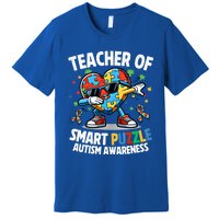 Sped Teacher Of Smart Puzzle Heart Dabbing Autism Awareness Gift Premium T-Shirt