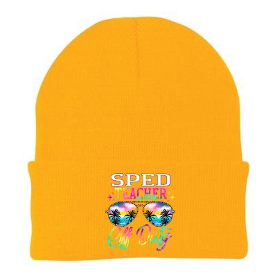 SPED Teacher Off Duty Last Day Of School Teacher Summer Knit Cap Winter Beanie