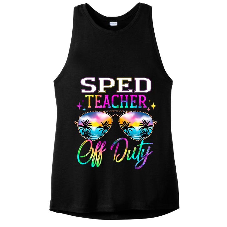 SPED Teacher Off Duty Last Day Of School Teacher Summer Ladies PosiCharge Tri-Blend Wicking Tank