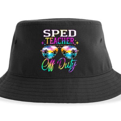 SPED Teacher Off Duty Last Day Of School Teacher Summer Sustainable Bucket Hat