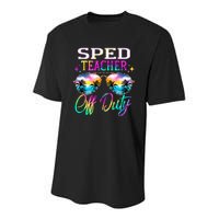 SPED Teacher Off Duty Last Day Of School Teacher Summer Youth Performance Sprint T-Shirt