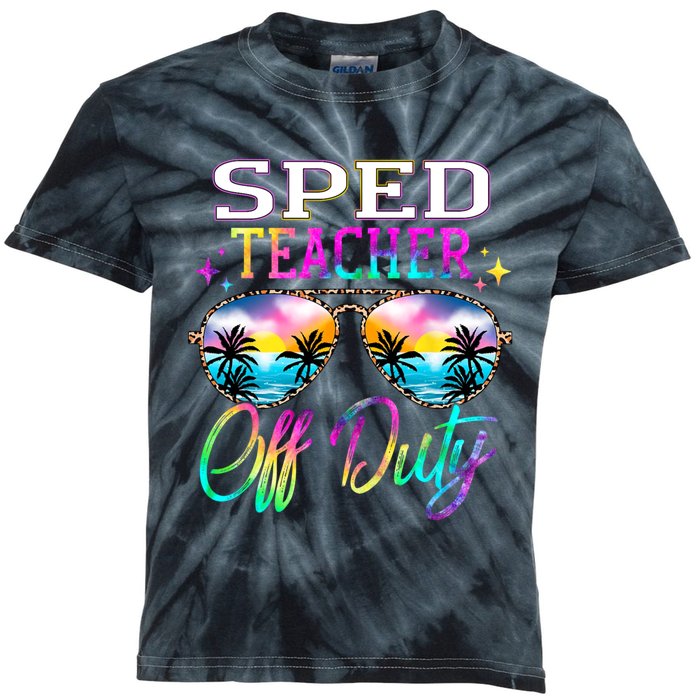 SPED Teacher Off Duty Last Day Of School Teacher Summer Kids Tie-Dye T-Shirt