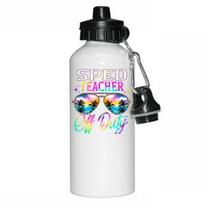 SPED Teacher Off Duty Last Day Of School Teacher Summer Aluminum Water Bottle