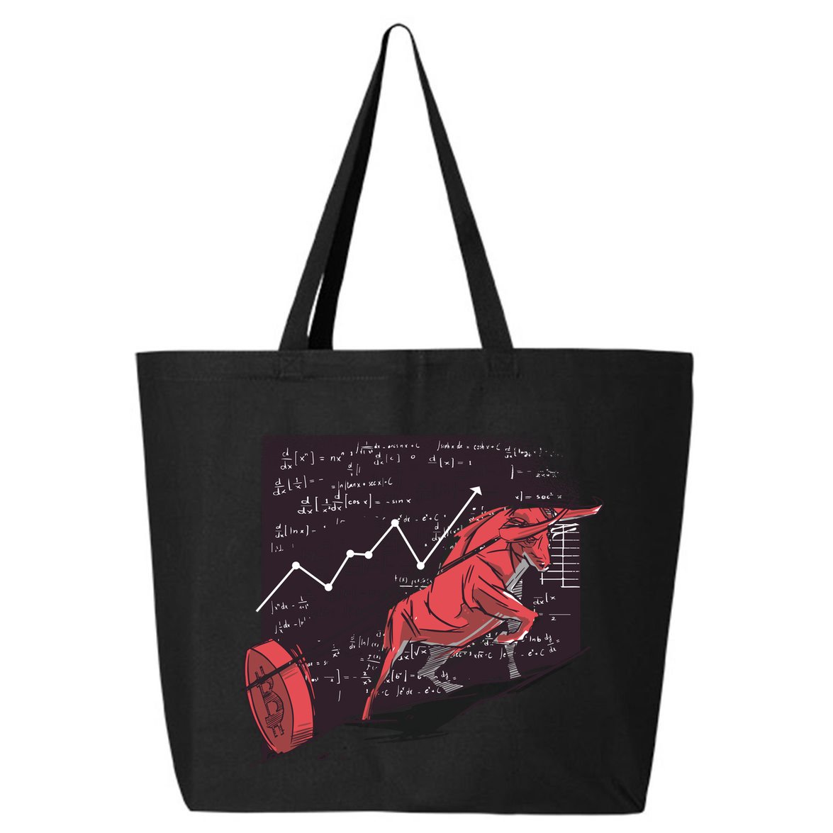 Stock Market Bitcoin Bull 25L Jumbo Tote