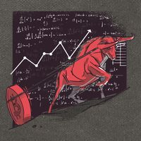 Stock Market Bitcoin Bull Cotton Canvas Backpack