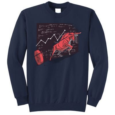 Stock Market Bitcoin Bull Tall Sweatshirt