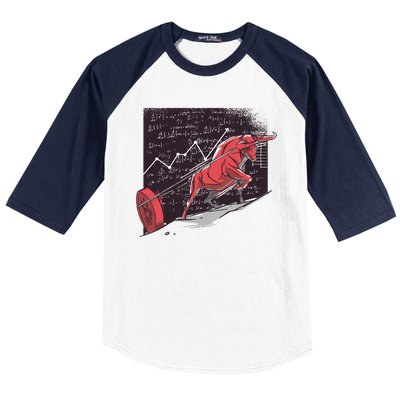 Stock Market Bitcoin Bull Baseball Sleeve Shirt