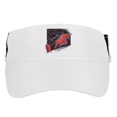 Stock Market Bitcoin Bull Adult Drive Performance Visor