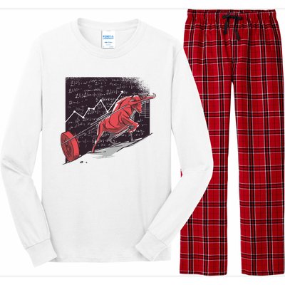 Stock Market Bitcoin Bull Long Sleeve Pajama Set