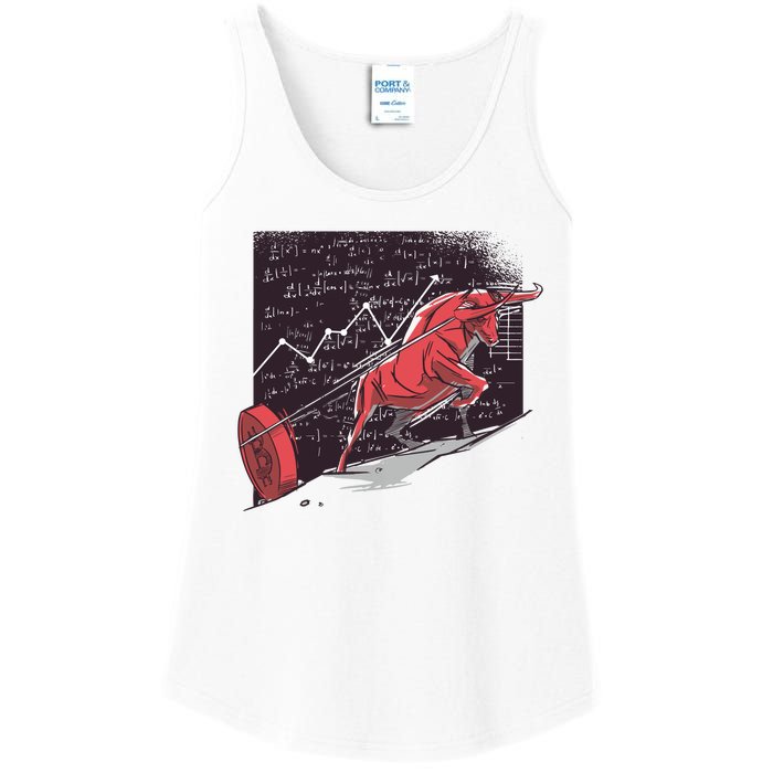 Stock Market Bitcoin Bull Ladies Essential Tank