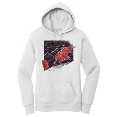 Stock Market Bitcoin Bull Women's Pullover Hoodie