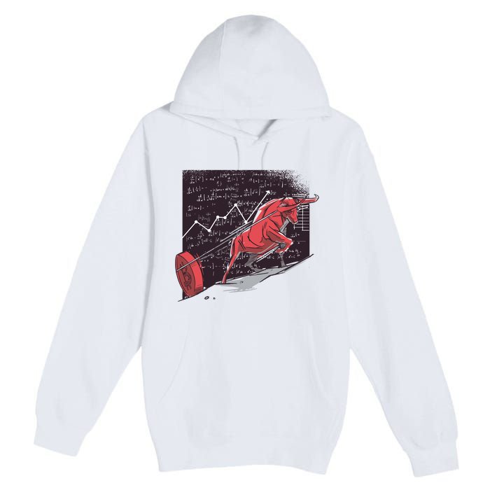 Stock Market Bitcoin Bull Premium Pullover Hoodie