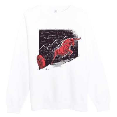 Stock Market Bitcoin Bull Premium Crewneck Sweatshirt