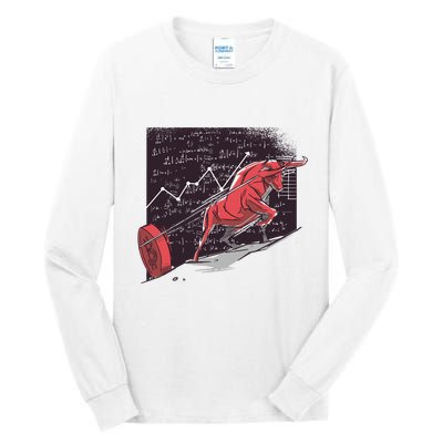Stock Market Bitcoin Bull Tall Long Sleeve T-Shirt