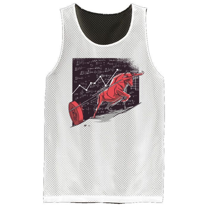 Stock Market Bitcoin Bull Mesh Reversible Basketball Jersey Tank