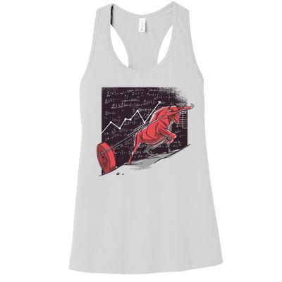 Stock Market Bitcoin Bull Women's Racerback Tank