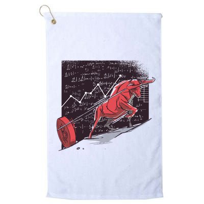 Stock Market Bitcoin Bull Golf Towel