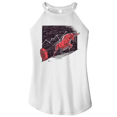 Stock Market Bitcoin Bull Women’s Perfect Tri Rocker Tank