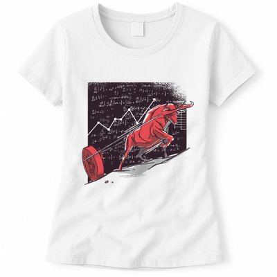 Stock Market Bitcoin Bull Womens T-Shirt