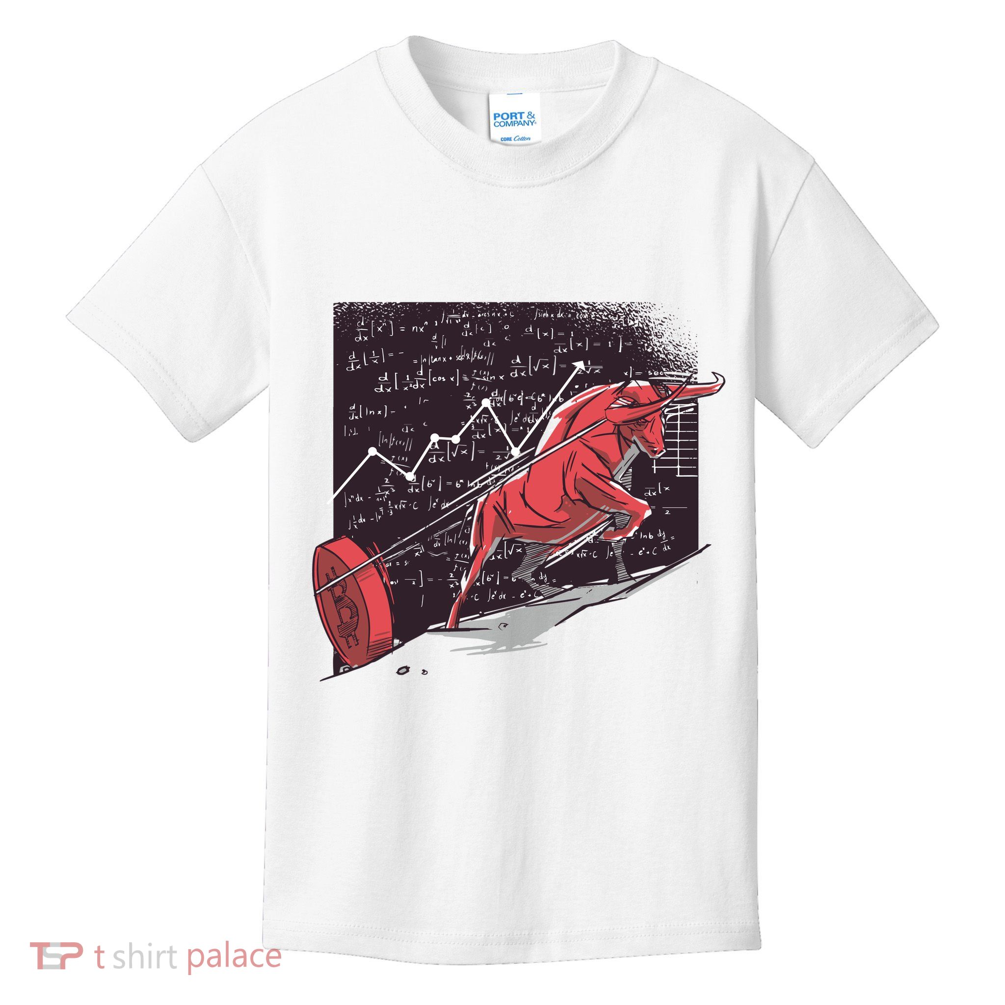 Stock Market Bitcoin Bull Kids T-Shirt