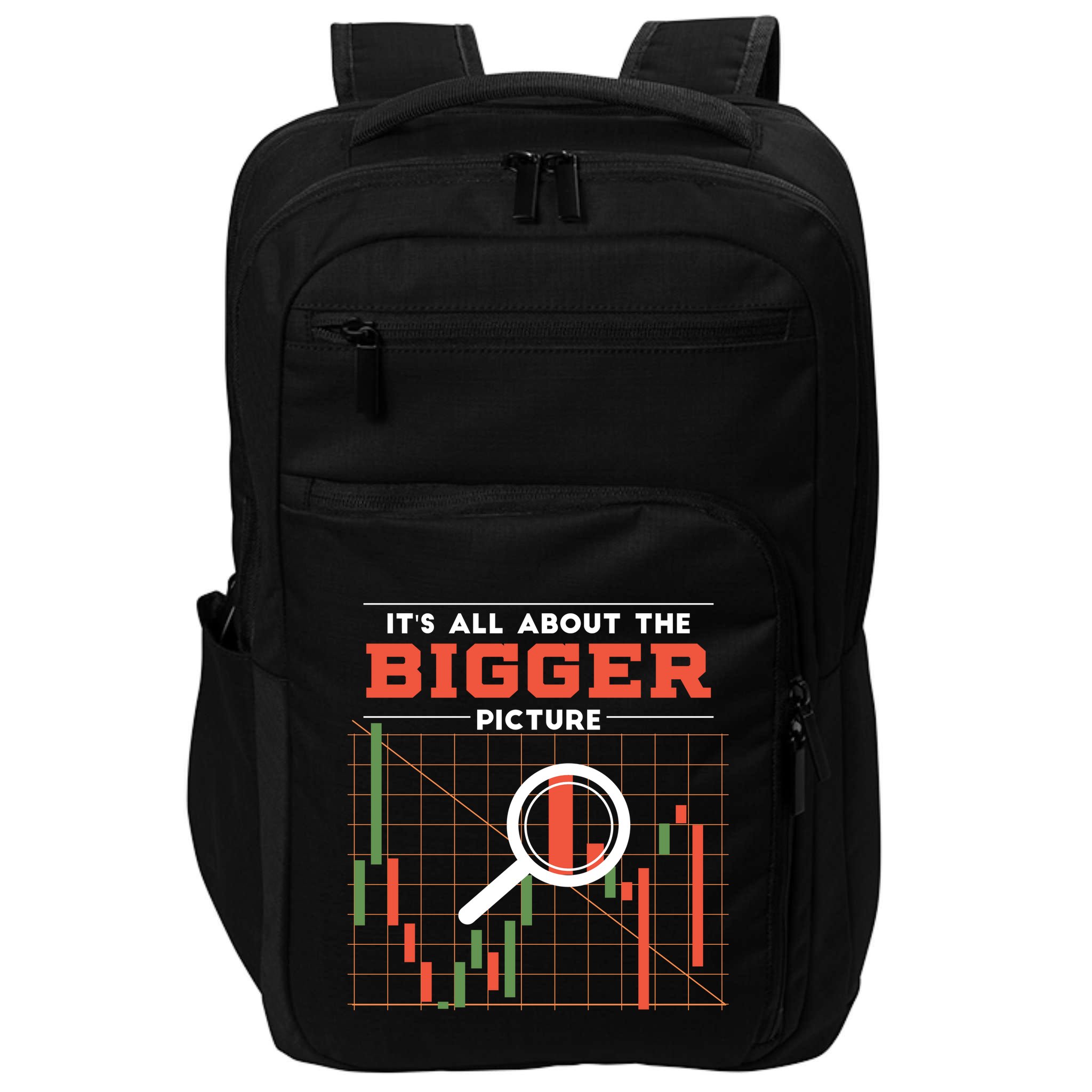 Stock Market Graph Bigger Picture Impact Tech Backpack