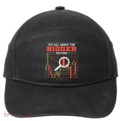 Stock Market Graph Bigger Picture 7-Panel Snapback Hat