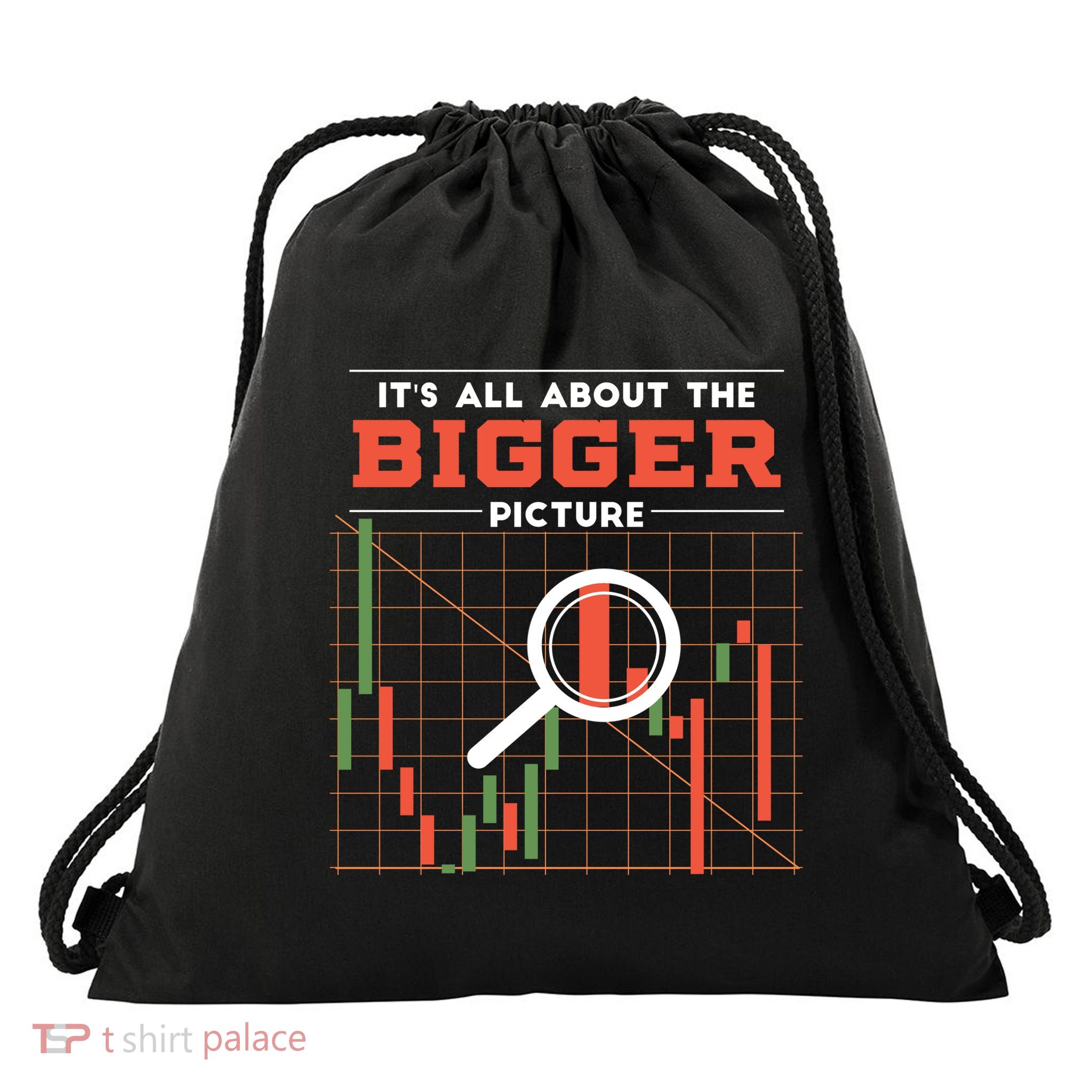Stock Market Graph Bigger Picture Drawstring Bag