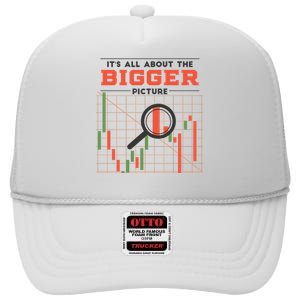 Stock Market Graph Bigger Picture High Crown Mesh Back Trucker Hat