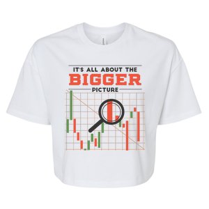 Stock Market Graph Bigger Picture Bella+Canvas Jersey Crop Tee