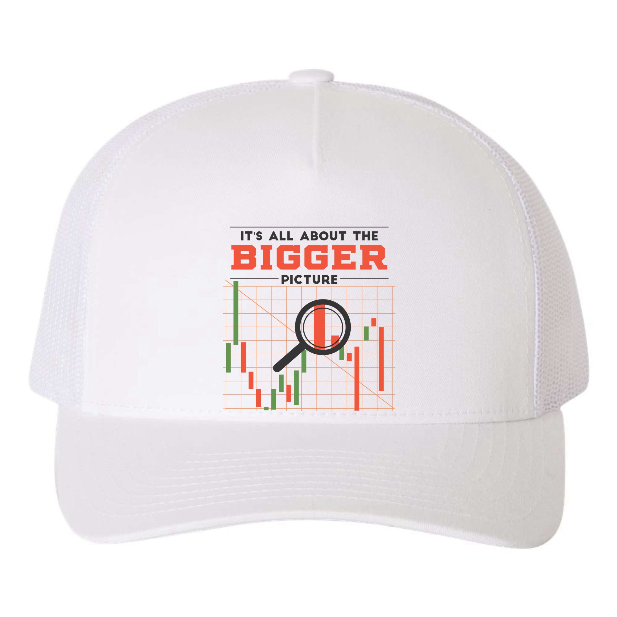 Stock Market Graph Bigger Picture Yupoong Adult 5-Panel Trucker Hat