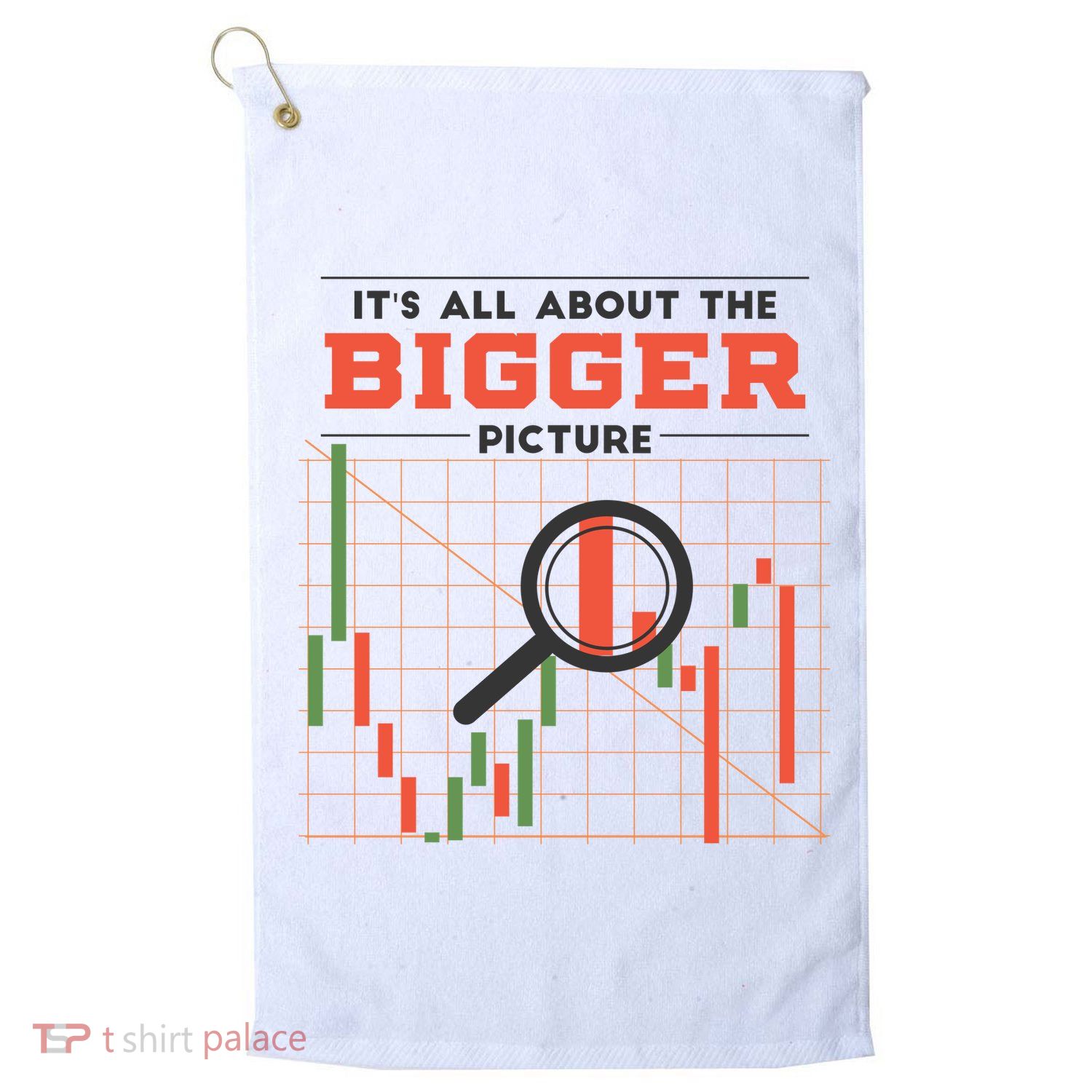 Stock Market Graph Bigger Picture Golf Towel